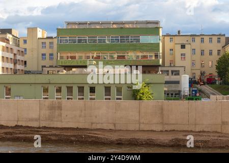 Bâtiment hospitalier où les patients ont été évacués lors d'une inondation après la tempête Boris, Brno, septembre 15,2024 Banque D'Images