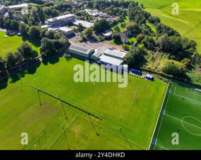 Vue aérienne par drone de Howe of Fife RFC Ground Cupar Banque D'Images