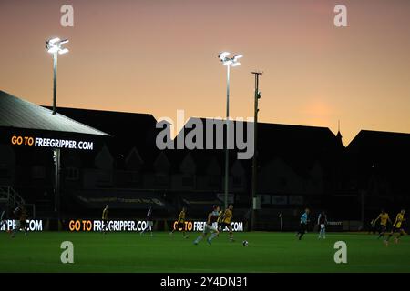 Newport, Royaume-Uni. 17 septembre 2024. Une vue générale pendant le match. Bristol Street Motors EFL Trophy match, Newport County v West Ham United U21's à Rodney Parade à Newport, pays de Galles le mardi 17 septembre 2024. Cette image ne peut être utilisée qu'à des fins éditoriales. Usage éditorial uniquement, photo par crédit : Andrew Orchard sports Photography/Alamy Live News Banque D'Images