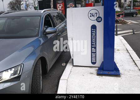 Belgrade : Bankomat 24-7 dans le district de Dorcol. Serbie Banque D'Images