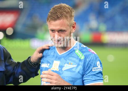 Saint-Pétersbourg, Russie. 17 septembre 2024. Dimitri Chistyakov (2) de Zenit vu lors du match de football de la Coupe Fonbet de Russie entre Zenit Saint-Pétersbourg et Rubin Kazan à Gazprom Arena. Score final ; Zenit 2:0 Rubin Kazan. Crédit : SOPA images Limited/Alamy Live News Banque D'Images