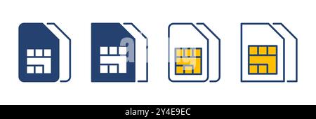 Vecteur d'icône de carte SIM. vecteur d'icône de double carte sim Illustration de Vecteur