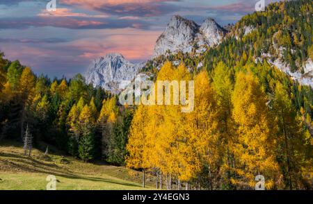 Les splendides couleurs de l'automne dans les Dolomites italiennes Banque D'Images