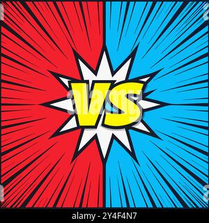 Versus bannière. Bataille et match, concept de jeu compétitif. Illustration de Vecteur