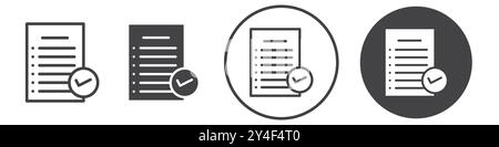 Icône de planification définie dans le style de contour de ligne mince et signe vectoriel linéaire Illustration de Vecteur