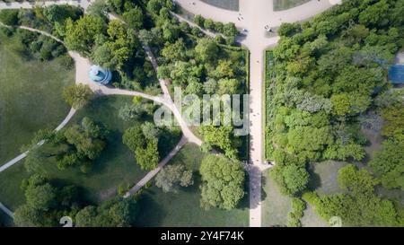 Vue aérienne de l'Université de Potsdam au parc Sanssouci à Potsdam, Allemagne Banque D'Images