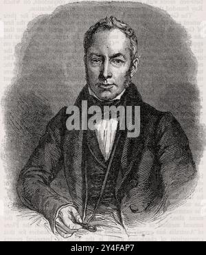 Robert Brown (1773-1858) - Portrait de gravure Banque D'Images