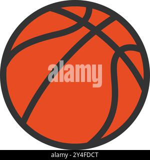 Modèle de conception de logo d'icône de basket-ball Illustration de Vecteur