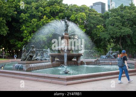 Fontaine Archibald Memorial, Hyde Park, Sydney, Nouvelle-Galles du Sud, Australie Banque D'Images