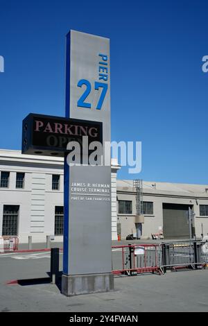 Embarcadère 27 Cruise terminal Marker, Embarcadero. Banque D'Images