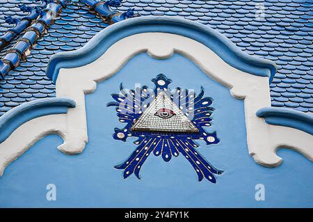 détails de l'église bleue de bratislava Banque D'Images