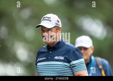 Padraig Harrington d'Irlande lors de la journée Pro-Am du championnat BMW PGA au Wentworth Golf Club, Virginia Water, Angleterre le 17 septembre 2024. Photo de Grant Winter. Utilisation éditoriale uniquement, licence requise pour une utilisation commerciale. Aucune utilisation dans les Paris, les jeux ou les publications d'un club/ligue/joueur. Crédit : UK Sports pics Ltd/Alamy Live News Banque D'Images