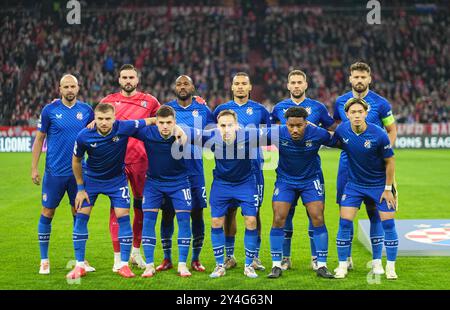 Allianz Areana, Munich, Allemagne. 17 septembre 2024. Équipe GNK Dinamo lors d'un match de la Ligue des Champions Round 1, Bayern Munich contre GNK Dinamo, à Allianz Areana, Munich, Allemagne. Ulrik Pedersen/CSM/Alamy Live News Banque D'Images