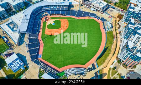 Vue aérienne du parc First Horizon dans le paysage urbain de Nashville Banque D'Images