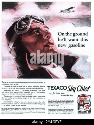 1939 Texaco Sky Chief ad Banque D'Images