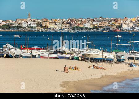 VIEILLE VILLE PALAMOS DU PORT DE L’EPIGO DE L’AMISTAT PLAGE SANT ANTONI DE CALONGE COSTA BRAVA GERONA CATALOGNE ESPAGNE Banque D'Images