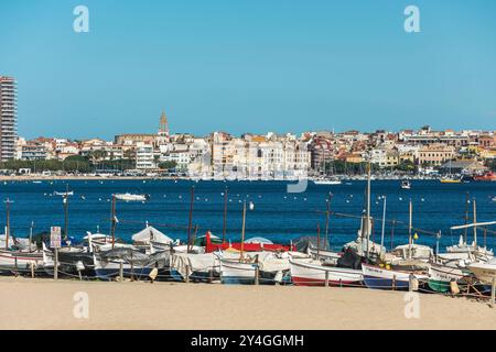 VIEILLE VILLE PALAMOS DU PORT DE L’EPIGO DE L’AMISTAT PLAGE SANT ANTONI DE CALONGE COSTA BRAVA GERONA CATALOGNE ESPAGNE Banque D'Images