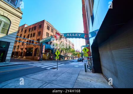 Prints Alley Historic Entrance Nashville vue au niveau des yeux Banque D'Images