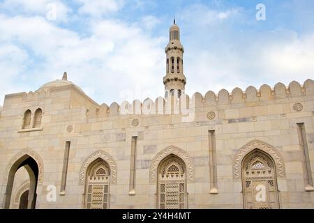 Mosquée Qaboos Bin Said, Muscat, Sultanat d'Oman Banque D'Images