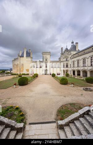 Château de Breze (Château de Breze), site du patrimoine mondial de l'UNESCO, pays de la Loire, France Banque D'Images