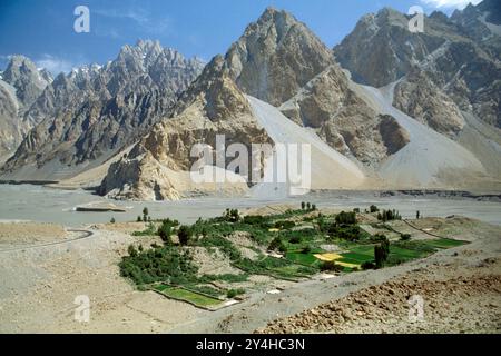 Route de la soie, Pakistan, vallée de Hunza Banque D'Images