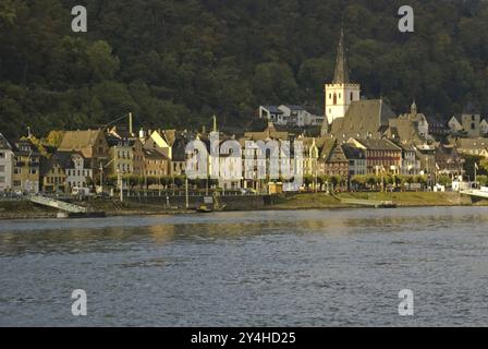 Europe Allemagne Rhénanie-Palatinat Vallée du Rhin UNESCO City place équipée de Goar View Rhine River Banque D'Images