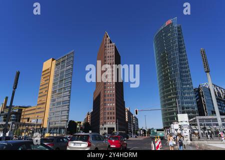 Potsdamer Platz, une place publique à Berlin, Allemagne, Europe Banque D'Images