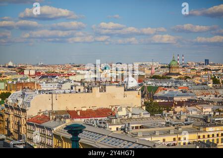 Vue panoramique aérienne de l'établissement Pétersbourg, Russie. Photo prise depuis la cathédrale d'Isaac Banque D'Images