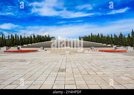REDIPUGLIA, ITALIE – 29 MAI 2024 : Museo del Sacrario Militare. Ce musée commémoratif militaire rend hommage aux soldats de la première Guerre mondiale avec des expositions et commem Banque D'Images