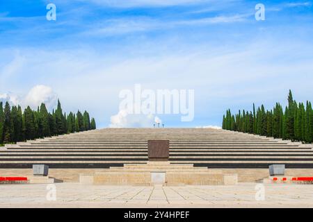 REDIPUGLIA, ITALIE – 29 MAI 2024 : Museo del Sacrario Militare. Ce musée commémoratif militaire rend hommage aux soldats de la première Guerre mondiale avec des expositions et commem Banque D'Images