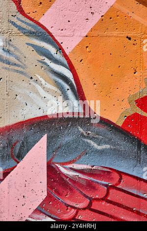 Vibrant Graffiti mural avec mouvement dynamique dans Urban Toledo Banque D'Images