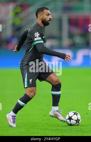 Milan, Italie. 17 septembre 2024. Mohamed Salah de Liverpool lors du match de football de l'UEFA Champions League entre Milan et Liverpool au stade San Siro de Milan, dans le nord de l'Italie - mardi 17 septembre 2024. Sport - Soccer . (Photo de Spada/LaPresse) crédit : LaPresse/Alamy Live News Banque D'Images