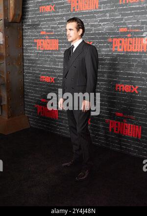 Colin Farrell assiste à la première de HBO original 'The Penguin' au Jazz au Lincoln Center à New York le 17 septembre 2024 Banque D'Images