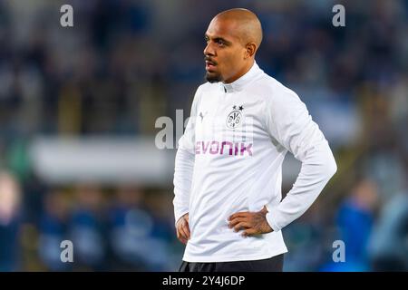 Bruges, Belgique. 18 septembre 2024. BRUGES, BELGIQUE - 18 SEPTEMBRE : Donyell Malen du Borussia Dortmund lors du match MD1 de l'UEFA Champions League 2024/25 entre le Club Brugge KV et le Borussia Dortmund au Jan Breydelstadion le 18 septembre 2024 à Bruges, Belgique. (Photo de Joris Verwijst/Agence BSR) crédit : Agence BSR/Alamy Live News Banque D'Images