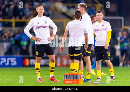 Bruges, Belgique. 18 septembre 2024. BRUGES, BELGIQUE - 18 SEPTEMBRE : Nico Schlotterbeck du Borussia Dortmund lors du match MD1 de l'UEFA Champions League 2024/25 entre le Club Brugge KV et le Borussia Dortmund au Jan Breydelstadion le 18 septembre 2024 à Bruges, Belgique. (Photo de Joris Verwijst/Agence BSR) crédit : Agence BSR/Alamy Live News Banque D'Images