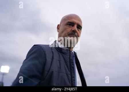 Biella, Italie. 18 septembre 2024. L'entraîneur-chef féminin de la Juventus, Massimiliano Canzi, lors du match de football de la Ligue des Champions féminine de l'UEFA opposant la Juventus féminine au Paris Saint Germain Football Club au Stadium Comunale Vittorio Pozzo la Marmora à Alessandria, dans le nord-ouest de l'Italie - 1/8 - 18 septembre 2024. Sport - Football. (Photo de Fabio Ferrari/LaPresse) crédit : LaPresse/Alamy Live News Banque D'Images