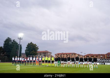 Biella, Italie. 18 septembre 2024. Alignez-vous lors du match de l'UEFA Women's Champions League entre la Juventus Women et le Paris Saint Germain Football Club au Stadium Comunale Vittorio Pozzo la Marmora à Alessandria, dans le nord-ouest de l'Italie - 1/8 - 18 septembre 2024. Sport - Football. (Photo de Fabio Ferrari/LaPresse) crédit : LaPresse/Alamy Live News Banque D'Images