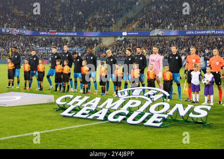 Bruges, Belgique. 18 septembre 2024. Les joueurs du club ont été photographiés avant un match de football entre le Club belge Brugge KV et l'Allemand Borussia Dortmund, mercredi 18 septembre 2024 à Bruges, le premier jour de la phase de la ligue de l'UEFA Champions League. BELGA PHOTO KURT DESPLENTER crédit : Belga News Agency/Alamy Live News Banque D'Images