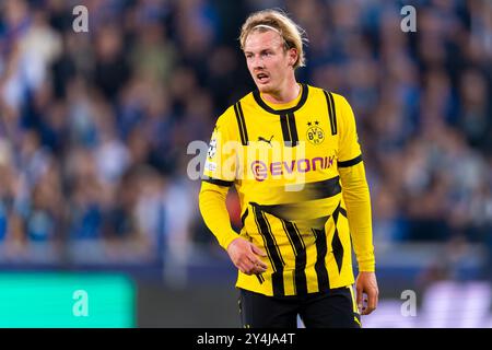 Bruges, Belgique. 18 septembre 2024. BRUGES, BELGIQUE - 18 SEPTEMBRE : Julian Brandt, du Borussia Dortmund, se présente lors du match MD1 de l'UEFA Champions League 2024/25 entre le Club Brugge KV et le Borussia Dortmund au Jan Breydelstadion le 18 septembre 2024 à Bruges, Belgique. (Photo de Joris Verwijst/Agence BSR) crédit : Agence BSR/Alamy Live News Banque D'Images