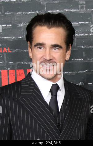 New York, NY, États-Unis. 17 septembre 2024. Colin Farrell à la première de HBO's The Penguin' New York le 17 septembre 2024 au Jazz at Lincoln Center à New York. Crédit : RW/Media Punch/Alamy Live News Banque D'Images