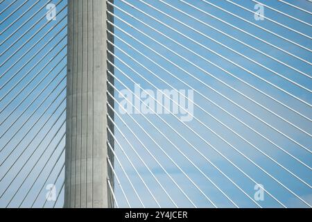 CANAL DE PANAMA, Panama--le pont du centenaire sur la route panaméricaine, le plus récent des deux ponts enjambant le canal de Panama près de Panama City, Pana Banque D'Images