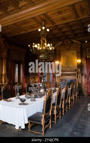 MEXICO, Mexique - salle à manger au Château de Chapultepec. Depuis que la construction a commencé vers 1785, le château de Chapultepec a été une académie militaire, Banque D'Images