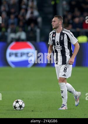 Teun Koopmeiners (Juventus FC) lors du match Juventus FC vs PSV Eindhoven, UEFA Champions League à Turin, Italie, le 17 septembre 2024 Banque D'Images