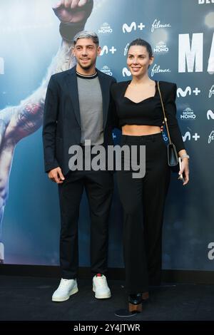 Madrid, Espagne. 18 septembre 2024. Fede valverde pose à la photocall de la première du documentaire TOPURIA MATADOR aux cinémas Callao, le 18 septembre 2024, à Madrid en Espagne crédit : Sipa USA/Alamy Live News Banque D'Images