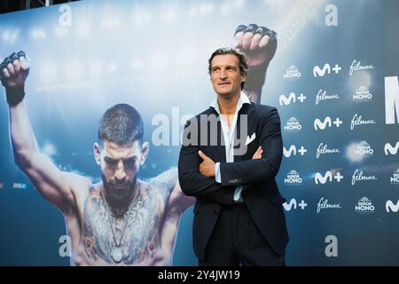 Madrid, Espagne. 18 septembre 2024. Rafa Medina pose lors de la photocall de la première du documentaire TOPURIA MATADOR aux cinémas Callao, le 18 septembre 2024, à Madrid en Espagne crédit : Sipa USA/Alamy Live News Banque D'Images