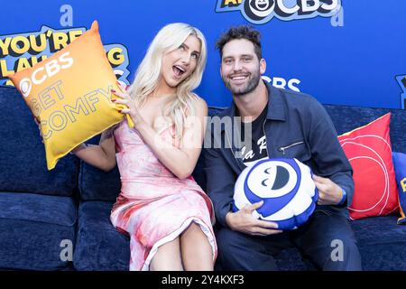 Los Angeles, États-Unis. 18 septembre 2024. Leah la Rosa et Max Marshall assistent à l'arrivée de "You're Laughing at CBS : a Night of Sit-DOWN Comedy" à NeueHouse à Hollywood à Los Angeles, CA, le 18 septembre 2024. (Photo de Corine Solberg/Sipa USA) crédit : Sipa USA/Alamy Live News Banque D'Images