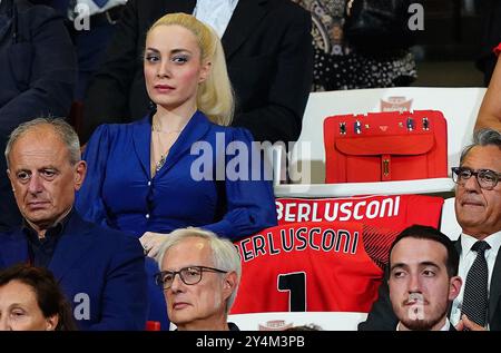 Monza, Italie. 08 août 2023. Foto Spada/LaPresse 08 agosto 2023 - Monza, Italia - sport, calcio -Monza vs Milan - 1^ Trofeo Silvio Berlusconi - Stadio U-Power . Nella foto : marta fascina 08 août 2023 Monza, Italie - sport, calcio - Monza vs Milan - 1^ Silvio Berlusconi Trophy - U-Power Stadium . Dans la photo : marta fascina crédit : LaPresse/Alamy Live News Banque D'Images