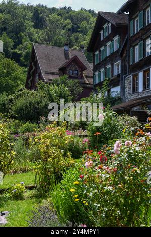 Werdenberg, Suisse - 14 juillet 2024 : vue sur le village de Werdenberg en Suisse Banque D'Images