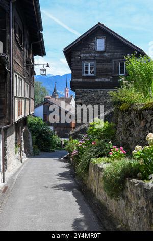 Werdenberg, Suisse - 14 juillet 2024 : vue sur le village de Werdenberg en Suisse Banque D'Images