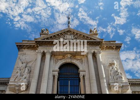 Haut-lieu du Musée Océanographique, inauguré en 1910 par le réformateur moderniste de Monaco, le Prince Albert Ier, Monaco ville, Principauté de Monaco Banque D'Images